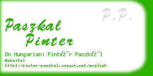 paszkal pinter business card